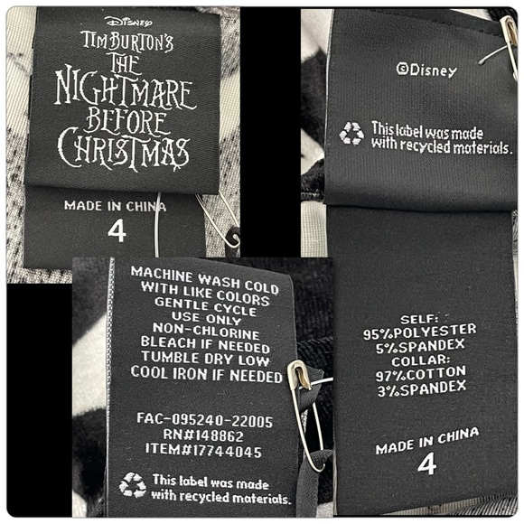 Torrid Disney NIGHTMARE BEFORE CHRISTMAS Mini Velvet Collared Dress NWT Size 4X - Picture 12 of 17